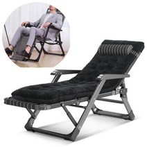 z꾸 튼튼한 접이식 1인용 리클라이너 의자 편한 무중력 낮잠 사무실 소파 안락, 2. 블랙 스트라이프 + 블랙벨벳패드