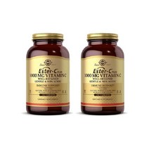 2개 Solgar 솔가 에스터C 플러스 1000 mg 비타민 C 180 정