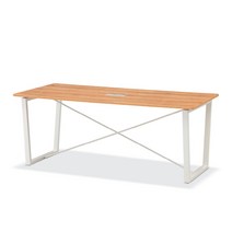 FND TF 멜론 3X4탁자 회의용테이블, 화이트프레임, 원목18T