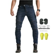 남자슬림핏청바지 남성 싸이클복 바이크 라이딩 블랙 차량 충격흡수 FALLPROOFJEANS 2357663401, 블루