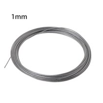 10m 304 야외 정원 공예를위한 스테인레스 스틸 와이어 로프, 1mm