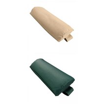 Reclining 잔디 라운지 의자 안락 의자 용 2x 머리 받침, 테스포레스트 패브릭, 그린+베이지