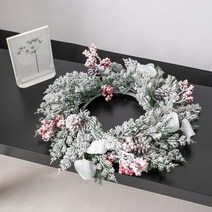 스노우베리솔방울리스 420 (mm) 크리스마스 리스.플라워트리, 리스