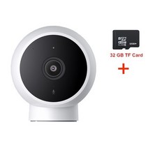 xiaomi smart camera 360 mi home baby monitor 2k pro 1296p hd wifi video 감시 웹캠 night vision security, 2K 카메라 32GB, au 플러그