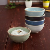 아름 예쁜 디자인 5색 작은 도자기 밥공기 밥그릇세트, 5종세트(5가지색상)