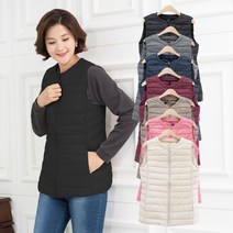 엄마옷 모슬린 오리털 경량 패딩조끼 VE112128마담 미시옷 50대 중년여성의류 60대 엄마옷 빅사이즈 할머니옷 여성옷