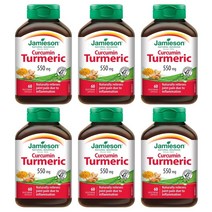 자미에슨 커큐민 심황 Curcumin Turmeric 550mg 60정 x6, 6개