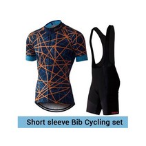 Phtxolue 남자 사이클링 세트 의류 도로 자전거 착용 통기성 자외선 방지 MTB 의류 반팔 저지, XXL, Bib Cycling Set
