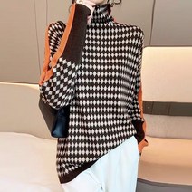 풀오버스웨터 새는 것을 줍다 전문점 철회함 잔품명세서 거물급 보카시 레이어드 양털 울셔츠 여성 블러킹 3176136377