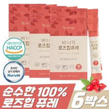 비너지 로즈힙 원액 퓨레 100% 스틱 14포 6박스 티리로시드 필로퀴논 루비잔틴