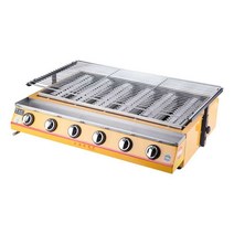 전기 그릴 야키토리 업소 야외 오뎅 꼬치구이 기계 판, 소형 6면 강판