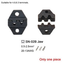 터미널압착기 전선 케이블 sn 압착 펜치 턱 dupont 2 54xh2 54kf25105557vh3 96 플러그 튜브 비절연 단자 교체형 압착 공구 다이 세트, 02b 턱