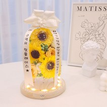 미니화환 해바라기 유리돔 무드등 개업 승진 이사 집들이선물, 3번문구