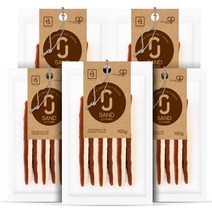 폭신한 껌과 육포의 만남 강아지 잘먹는 샌드 져키, 5개, 100g, 샌드 소고기 황태
