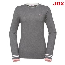 JDX 배색소매 라운드 여성골프 니트 X1SFSPW54