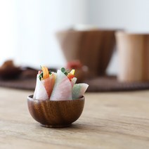 오반자이 우드 종지 빈티지식기 나무그릇 미니종지 초장기 소스볼 캠핑술잔, 우드종지[체스넛/중]