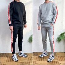 오리지널 옆라인 포인트 기모 맨투맨 조거팬츠 겨울 트레이닝 세트