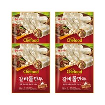 롯데헬스원 Chefood 의성마늘 갈비롤만두 360gx4팩, 360g, 1세트