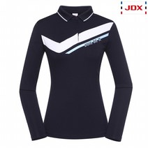 [JDX골프스포츠] [JDX] 여성 V배색 카라티셔츠_X1RFTLW55-DN