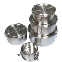DM 국산 올스텐 밀폐용기 원형 찬통 반찬통 김치통 용량선택, 1호 500ml, 1개