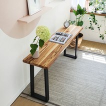 우드인미 티크원목 사이드 테이블 1600-ap/원목테이블/원목책상, 상판색상:브라운(티크원목색)