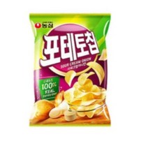 농심 포테토칩 스낵 사워크림 어니언, 2개, 125g