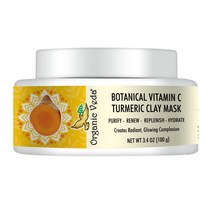 Organic Veda Botanical Vitamin C Turmeric Clay Mask - 3.5 oz, 한개옵션1, 한개옵션0