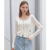 시티브리즈 리브드 믹스 셋업 가디건 OFF화이트