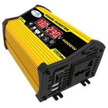 디지털 자동차 인버터 400W 12V 220 110V 수정 된 사인파 전압 변환기 + Lcd 디스플레이 가전, Black DC 12V-AC 110V