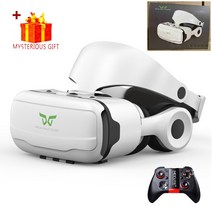 Shinecon VR 안경 헤드셋 3D 가상 현실 장치 헬멧 스마트 폰용 Viar 고글 렌즈 핸드폰 Realidade Viewer, [07] With Box 054 Remote