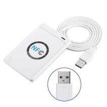 NFC 리더기 USB ACR122U 비접촉식 스마트 Ic 카드 및 라이터 Rfid 복사기 UID 변경 가능 태그 열쇠 고리, 한개옵션0