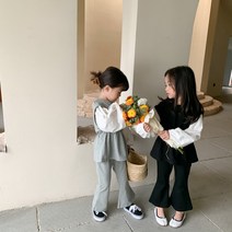 세련된 여아동 자매룩 상하복 티셔츠 레깅스 원피스 초등 등원룩