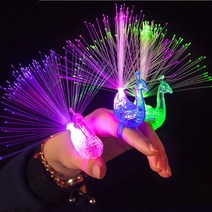 3개 led 글로우 공작 손가락 조명 레이저 빔 반지 섬유 플래시 야간 조명 스마스 음악 축제 램프에 대 한 장난감, 2개