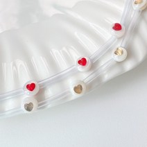 [DB4-032] 자개 에폭 하트 (10개) 펜던트 비즈팔찌 만들기 팔찌 DIY 재료, 빨강 하트(10개)