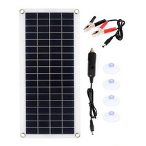 태양광발전 60W 12V 태양 전지 패널 DualUSB 출력 폴리 10/20/30/40/50/60A 컨트롤러 자동차 요트 배터리, 03 with 20A controller_01 60W