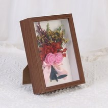 납골당액자 추모 영정사진 미니 수목장 장식 비석 말린 꽃용 다목적 딥 3D 프레임 나무 사진 북유럽 그림자 상자 표본 홀더 벽 3cm 깊이, 13.Walnut - 7inch 178x178cm
