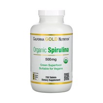 CGN 캘리포니아골드뉴트리션 유기농 스피룰리나 USDA 500mg 720정