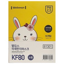 웰킵스 미세먼지 마스크 KF80 소형 30매