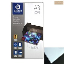 A3 코팅지 정전기방지 코팅필름 100매 대형 업소용 메뉴판 가격 알림판, 기본