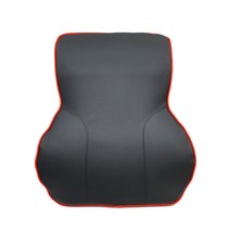 오토바이 탑박스쿠션 라이더 허리보호 인조가죽 등받이 롱쿠션, 블랙