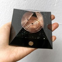 오르고나이트 피라미드 초강력 구리코일 블랙 풍수 전자파 차단, 1개