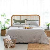 [소프라움] 모찌 코튼 순면저지 차렵이불 싱글 (그레이)