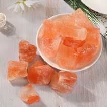 럭키스톤 돌 이색수집품 100g 30-50mm 천연 오렌지 소금 거친 자갈 광물 표본 치유 장식품 홈 수족관 장식, 30-50mm 100g