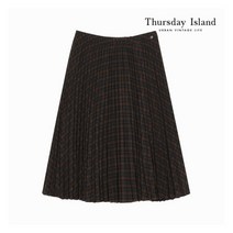 [써스데이아일랜드] [Thursday Island] 여성 밴딩 체크 플리츠 스커트(T209