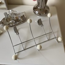 루나리아 빈티지 아이보리 우드볼 행거, 6구