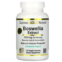 California Gold Nutrition 보스웰리아 추출물 강황 추출물 함유 250mg 베지 캡슐 120정