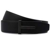 바이스트 [TOM FORD] 23SS T 로고 버클 벨트 블랙 TB178I LCL236 U9000