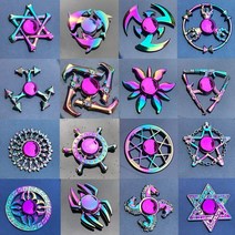 레인보우 메탈 피젯 무소음 베어링 회전 스피너 야광 핑거 핸드, uf101 24