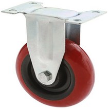 Steelex D2605 4-Inch Fixed Polyurethane Wheel Red null, 1