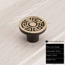 나무손잡이 원목가구손잡이 APSTELLE-골드 럭셔리 솔리드 우드 캐비닛 도어 핸들 새로운 중국 문 손잡이, 01 Single hole circle